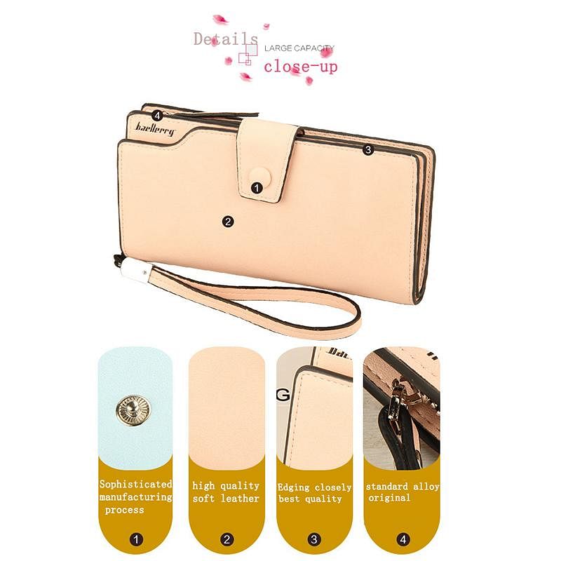 Baellerry Brand Wallet Women Top Quality Leather Wallet Multifunction Purse