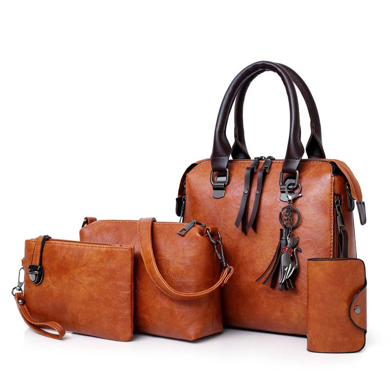 4 in 1 Designer Leather Handbag