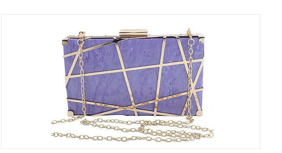 New Acrylic Hollow Metal Small Square Bag