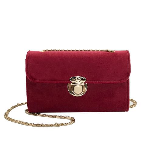 Women Messenger Bags Pure Color Gold