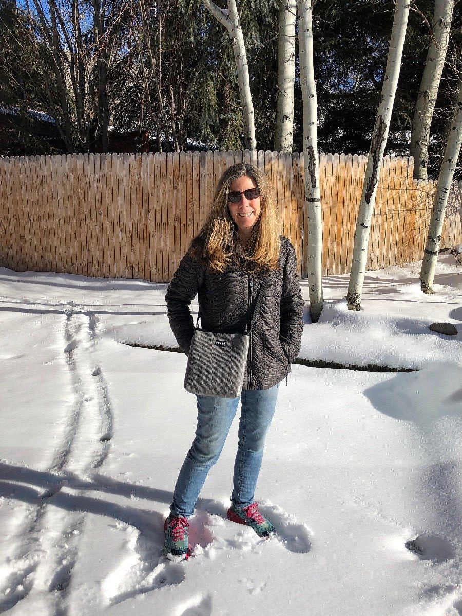 EcoM Gray Shoulder Crossbody Bag