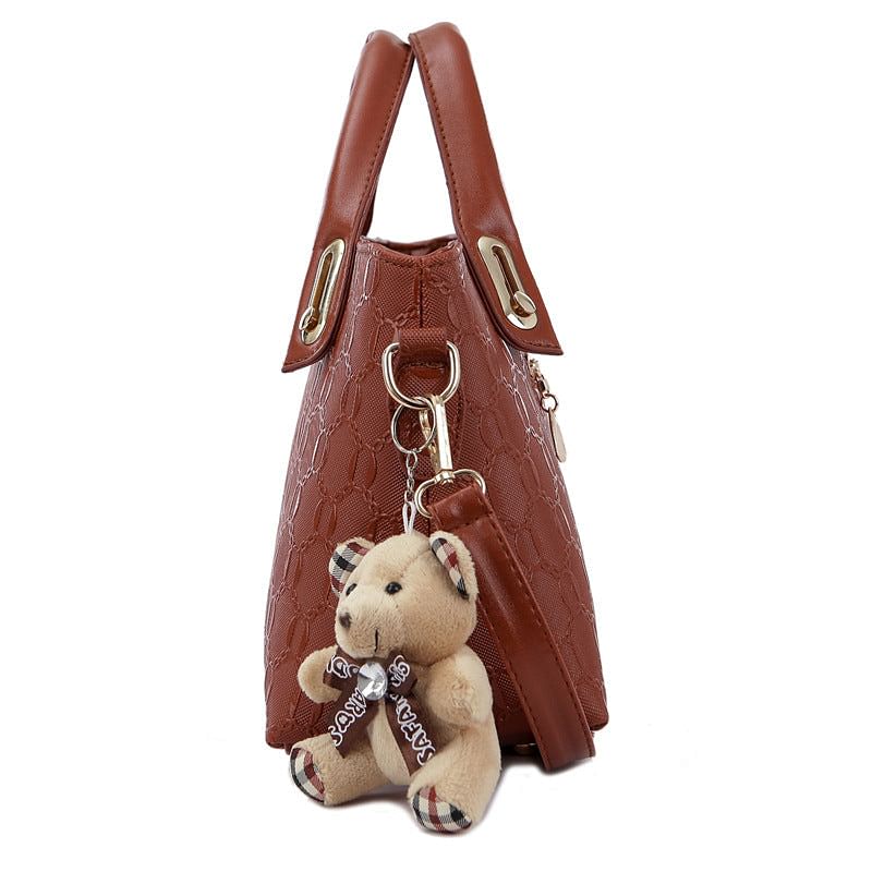 4Pcs/Set Elegant Ladies Bear Pendant Handbag