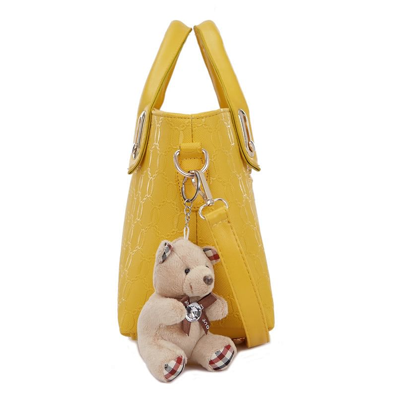 4Pcs/Set Elegant Ladies Bear Pendant Handbag