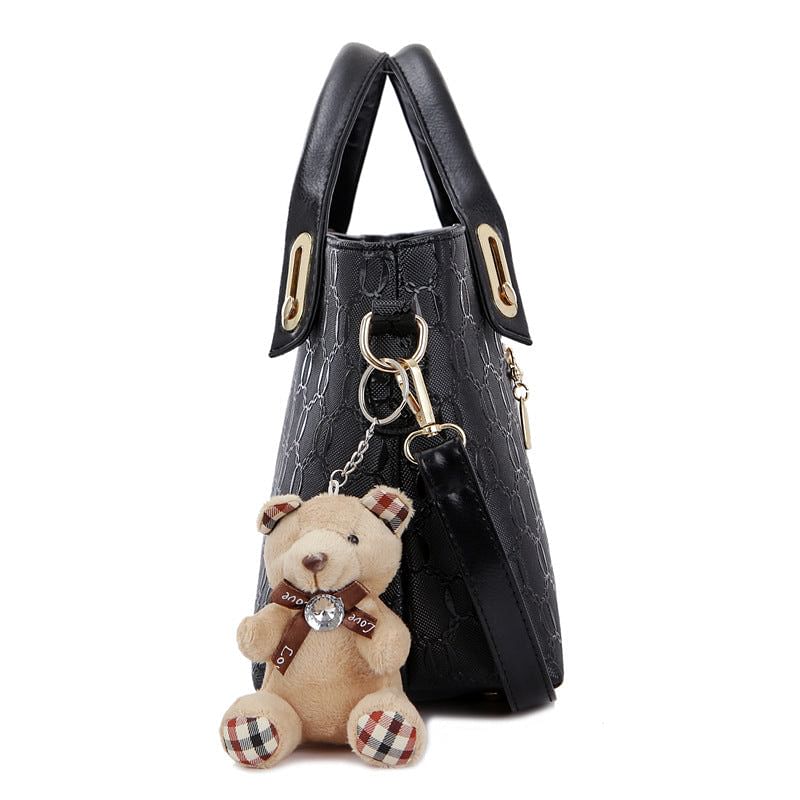 4Pcs/Set Elegant Ladies Bear Pendant Handbag