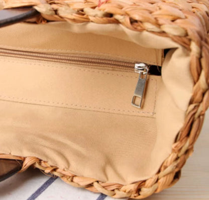 Vintage Bohemian Straw Rattan Handbag