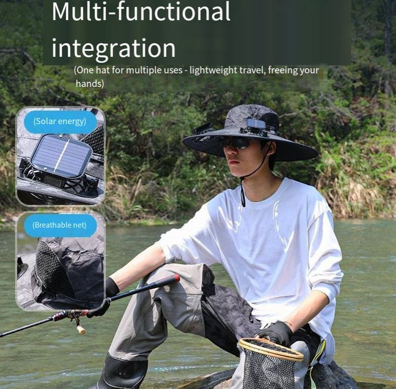 SolarShade Fan Hat – UV Protection Meets Hands-Free Cooling