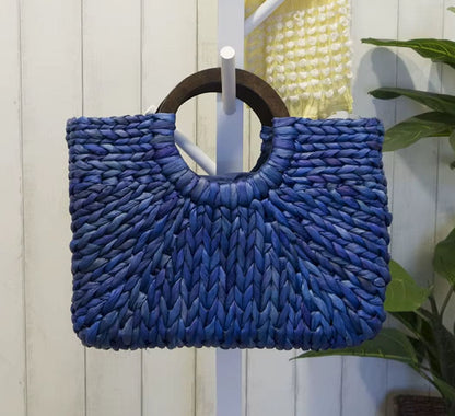 Vintage Bohemian Straw Rattan Handbag