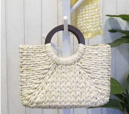 Vintage Bohemian Straw Rattan Handbag