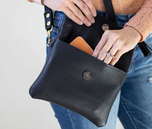 Foldover Crossbody Clutch Bag