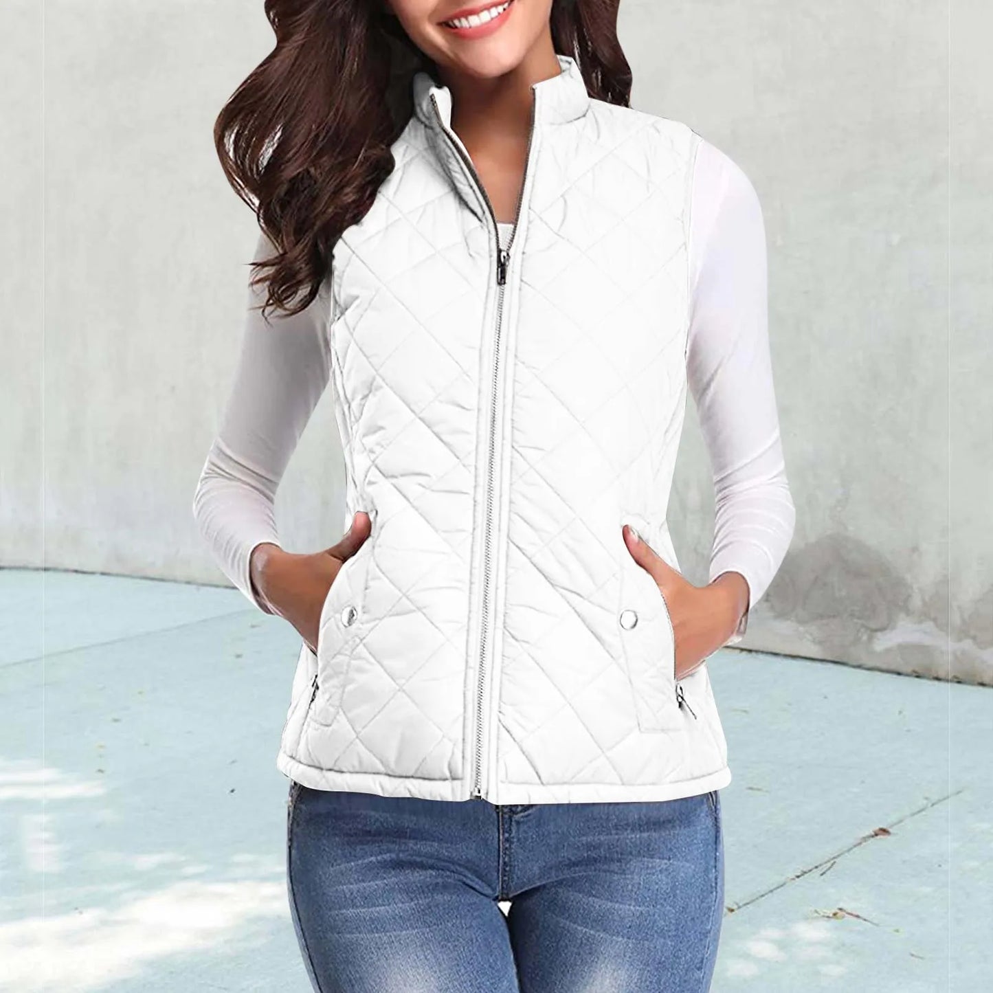 Casual Warm Sleeveless Vest with Pockets