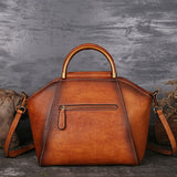 Luxury Women Genuine Leather Handbags Ladies Retro Elegant Shoulder Messenger Bag Cow Leather Handmade Bags