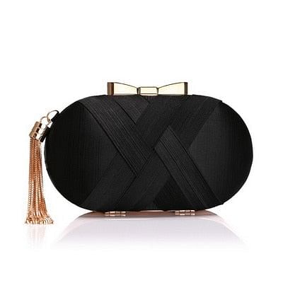 Bow Metal Women Day Clutches Tassel Luxurious Fashion Lady Evening Bags Small Party Wedding Bridal Chain Shoulder Handbag