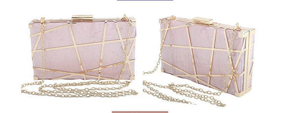 New Acrylic Hollow Metal Small Square Bag