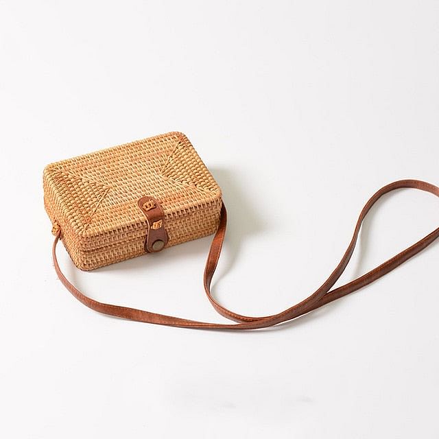 mini Round Straw Bag Women Summer Rattan Bags Handmade