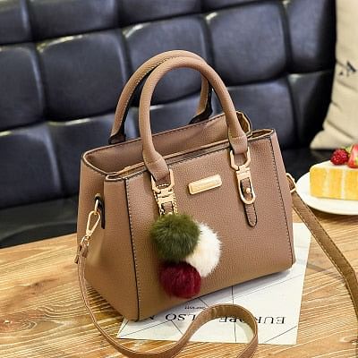 Women Hairball Ornaments Totes Solid Sequined Bag