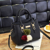 Women Hairball Ornaments Totes Solid Sequined Bag