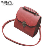 PU Leather Women Handbag Vintage Women Messenger Bag Fashion Lock Female Shoulder Bag Flap Women Bag Sac A Main