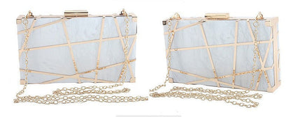 New Acrylic Hollow Metal Small Square Bag