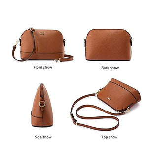 Handbags for Women Tote Bag Fashion Satchel Purse Set Hobo Shoulder Bags Designer Purses 3PCS PU Top Handle Structured Gift Fashion Brown: Shoes