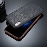 Crocodile Texture Phone Case, PU Leather Back Cover For iPhone