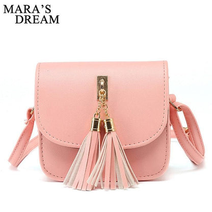 Small Chains Bag Women Candy Color Tassel Messenger Bags Female Handbag Shoulder Bag Bolsa Feminina