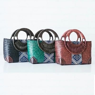 Thai version of the straw bag women's handbag retro fashion hand rattan grass package travel beach bag