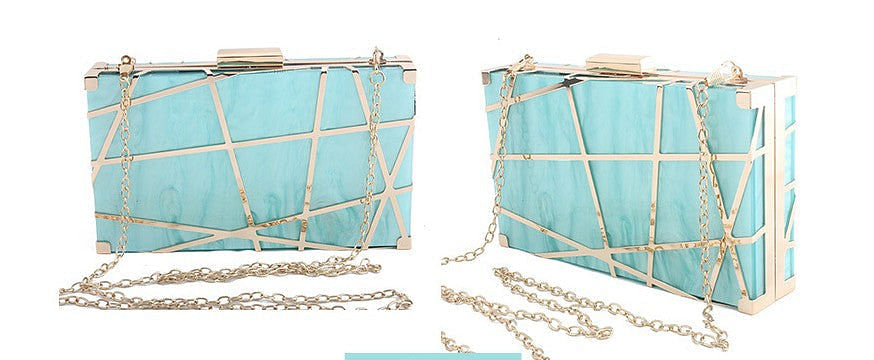 New Acrylic Hollow Metal Small Square Bag