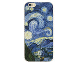 UV Print Emboss Artistic Van Gogh Starry Night Soft for iPhone Case