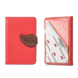 Creative PU leather Phone Wallet Case Women Men Credit Card Holder Pocket Stick 3M Adhesive