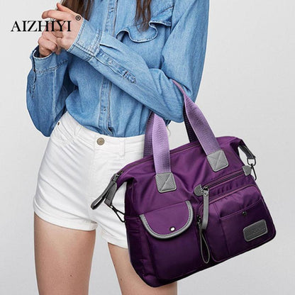 Waterproof Nylon Tote & Crossbody Bag