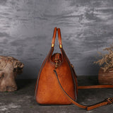 Luxury Women Genuine Leather Handbags Ladies Retro Elegant Shoulder Messenger Bag Cow Leather Handmade Bags