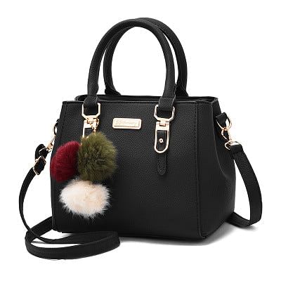 Women Hairball Ornaments Totes Solid Sequined Bag