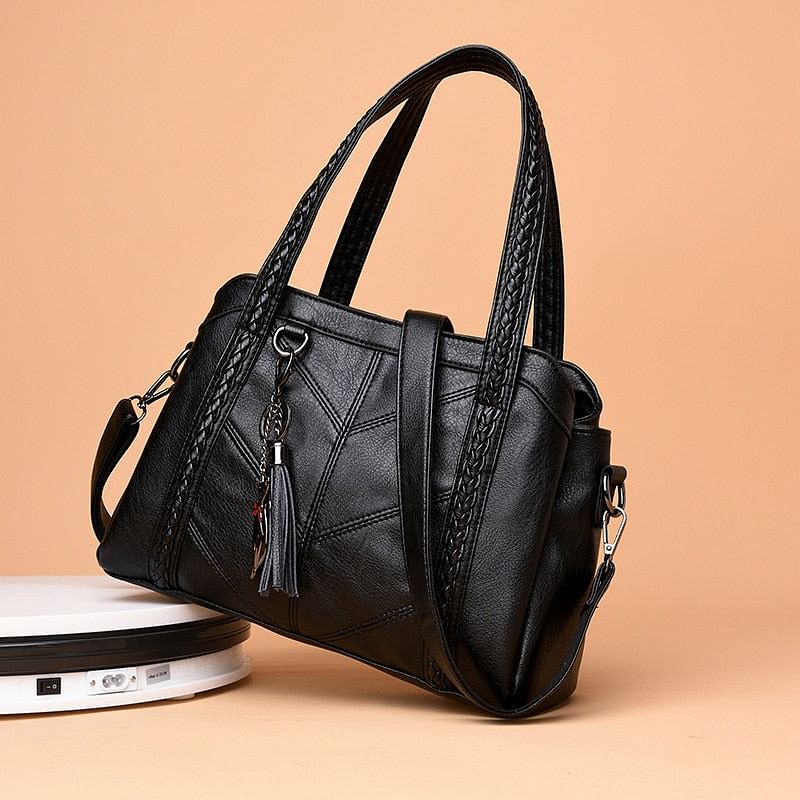 Women's Casual Tote Bag Female Handbag Large Big Shoulder Bag for Women Tote Ladies Vintage Genuine Leather Crossbody Bag