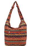 Hippy Boho Style Sling Crossbody Shoulder Messenger Bag Purse Multi Color