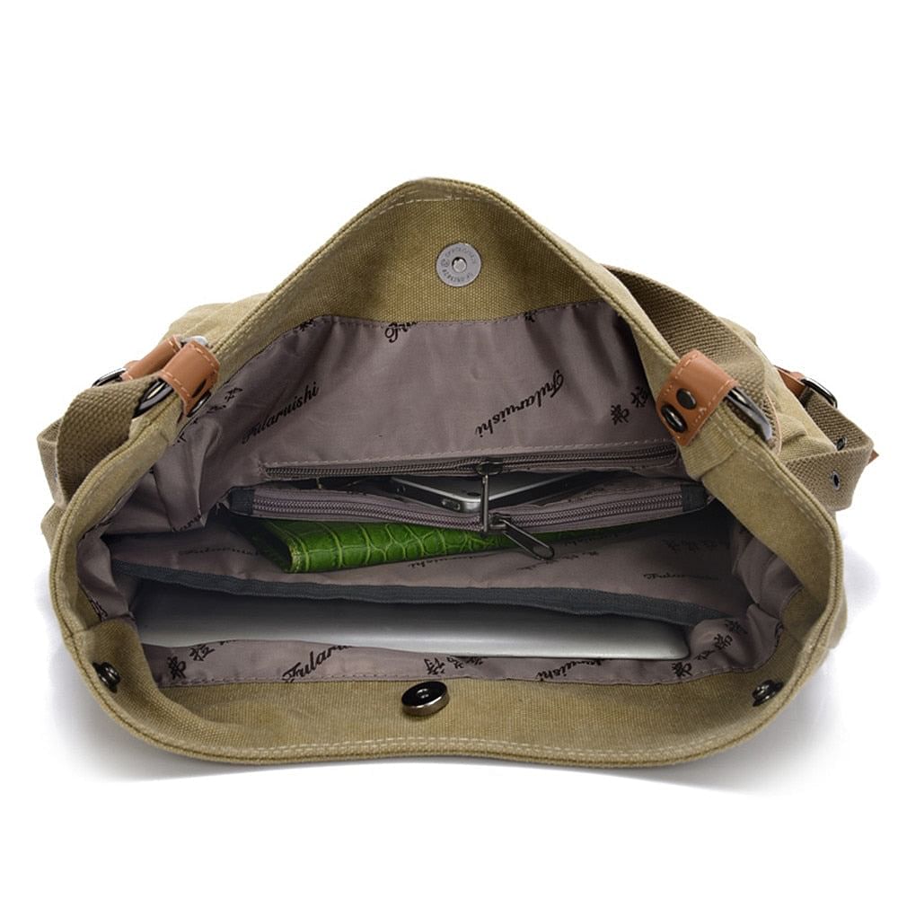 Canvas Messenger Bag women Handbags Famous Brand Vintage Bag Retro Vintage Messenger Bag Shoulder Bags for woman