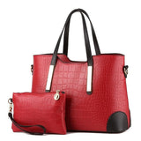 Women Bag Vintage Messenger Bags Shoulder Handbag Women Top-Handle Crocodile Pattern Composite Bag