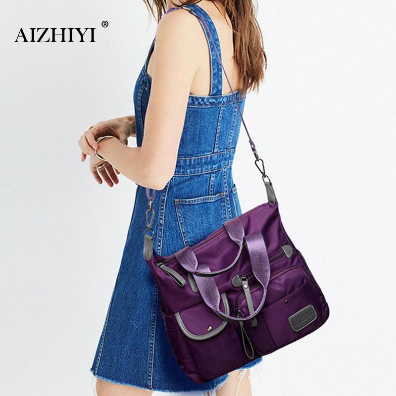 Multiuse Women Waterproof Handbag Nylon Tote Fashion Messenger Crossbody Bags for Women Top-Handle Shoulder