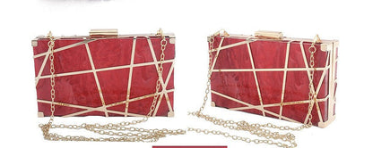 New Acrylic Hollow Metal Small Square Bag