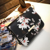 Women Floral leather Shoulder Bag Satchel Handbag Retro Messenger Bag