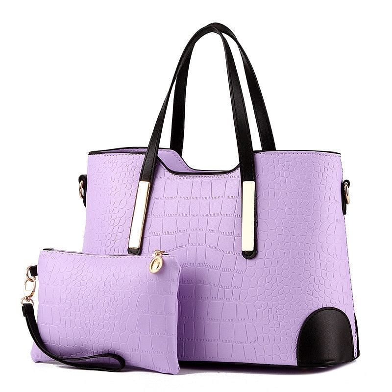 Vintage Crocodile Pattern Shoulder & Top-Handle Bag