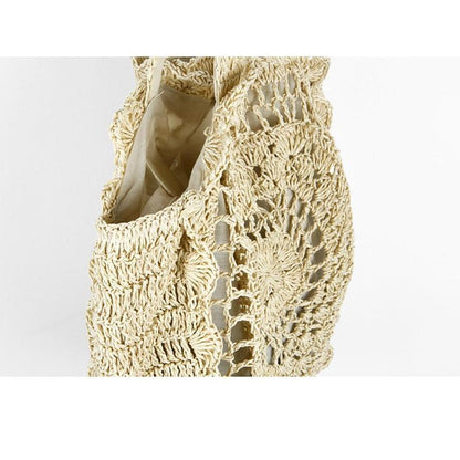 Bohemian Straw Bags Vintage Rattan Bag Handmade Knitted Travel Bags