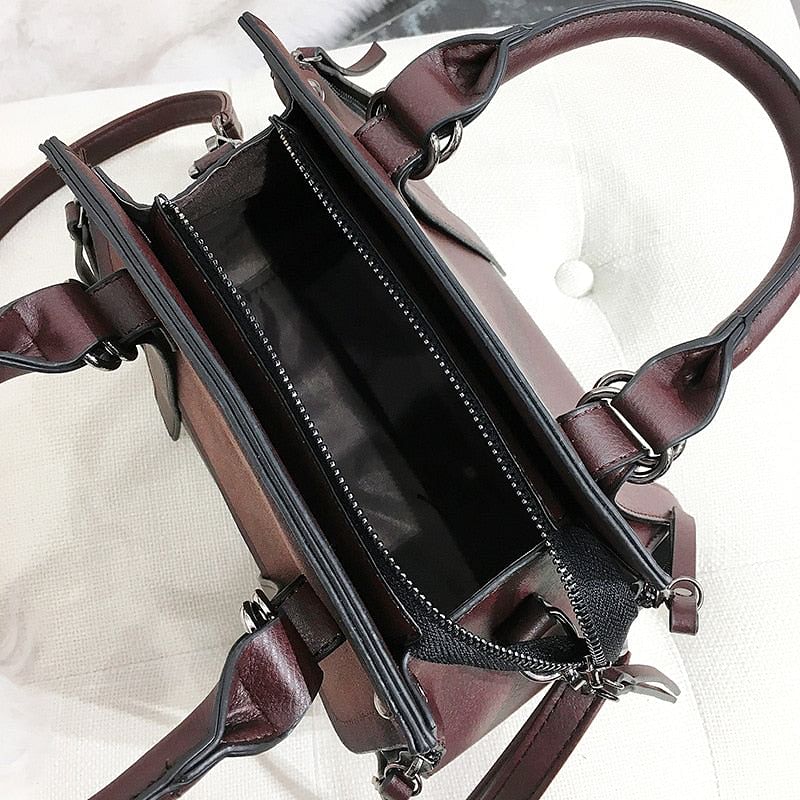 Vintage Leather High Quality Small Shoulder Bags for Women