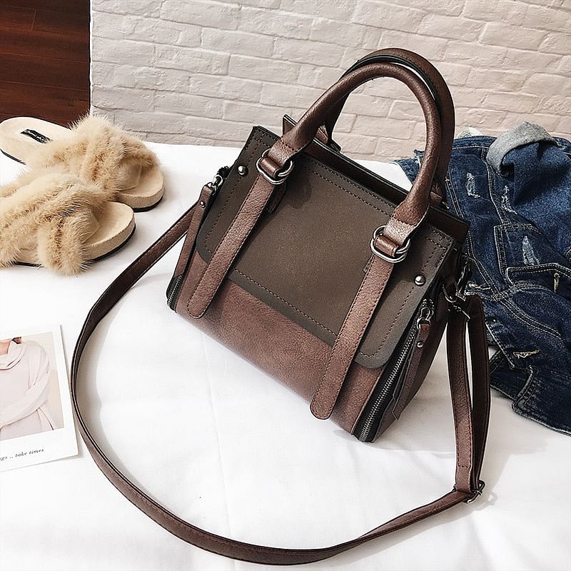 Vintage Leather High Quality Small Shoulder Bags for Women