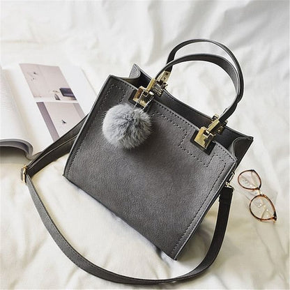 Women Casual Large High Quality Suede Leather Handbag