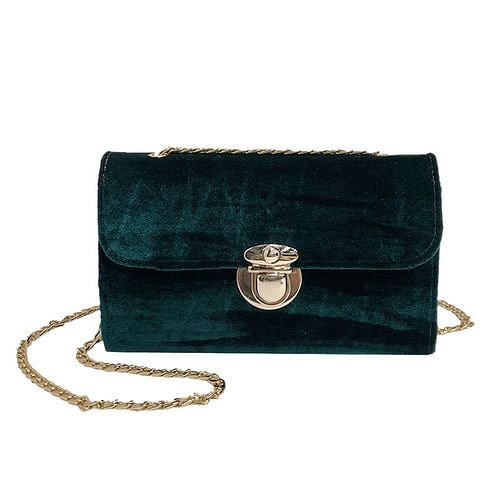 Women Messenger Bags Pure Color Gold