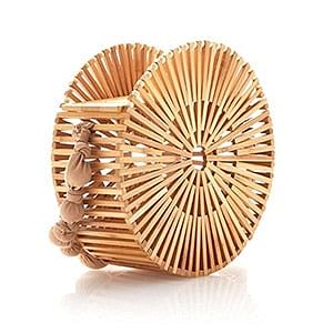 Round Summer Handmade Bamboo Bags Bohemian Straw Bag Hollow Rattan Woven Beach Bag Women Handbag Vintage Bali Lady Tote