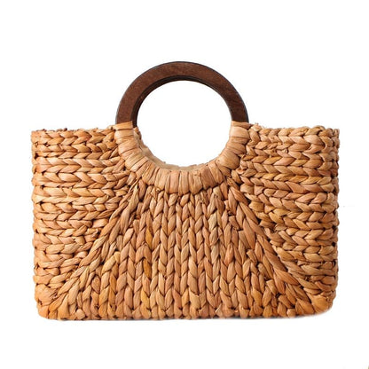 Vintage Bohemian Straw Rattan Handbag