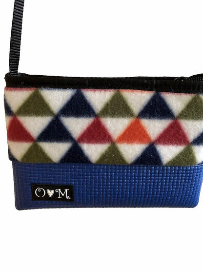 Blue Purse With Fleece Fabric