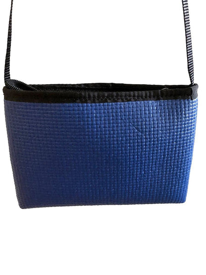 Blue Purse With Fleece Fabric