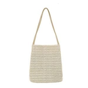 Vintage Handmade Women Rattan Bag Straw Woven Shoulder Bags Bow Holiday Beach Bohemia Crossbody Bag